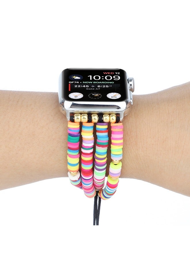 Soft Ceramic Bead String Replacement Watch Band 42MM/44MM For Apple Watch Series 7/6/5/4/3/2/1 - Image 2